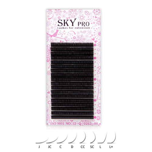 Individual Eyelashes SKY Pro Mix Tray C Curl