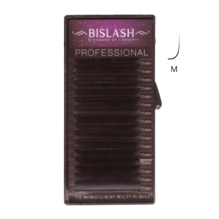 BISLASH Individual Mink Eyelashes Mix Tray M Curl