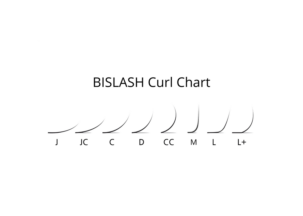BISLASH Silk Individual Eyelashes Mix Tray C/CC/D/M/L/L+