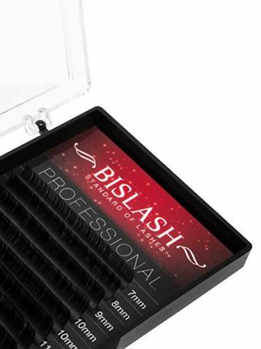 BISLASH Silk Individual Eyelashes C/CC/D/M Eyelash Extension Black Lashes
