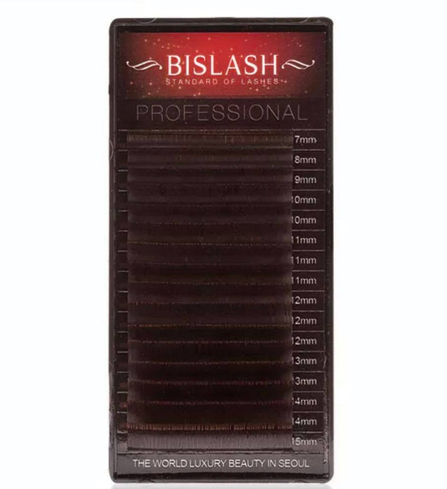 BISLASH Individual Eyelashes Dark Brown Lashes